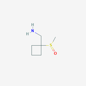 molecular formula C6H13NOS B2829461 (1-(Methylsulfinyl)cyclobutyl)methanamine CAS No. 1803583-27-8