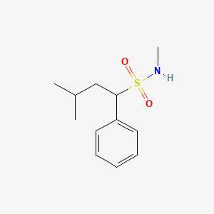 molecular formula C12H19NO2S B2829468 N,3-Dimethyl-1-phenylbutane-1-sulfonamide CAS No. 2137628-38-5