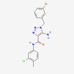 molecular formula C17H15BrClN5O B2829469 5-amino-1-(3-bromobenzyl)-N-(3-chloro-4-methylphenyl)-1H-1,2,3-triazole-4-carboxamide CAS No. 899981-58-9