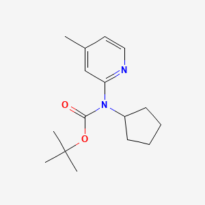 molecular formula C16H24N2O2 B2829470 Tert-butyl N-cyclopentyl-N-(4-methylpyridin-2-yl)carbamate CAS No. 1260879-59-1