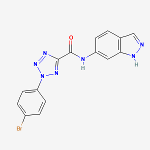 molecular formula C15H10BrN7O B2829479 2-(4-bromophenyl)-N-(1H-indazol-6-yl)-2H-tetrazole-5-carboxamide CAS No. 1396845-62-7