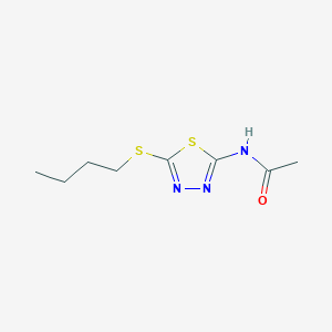 molecular formula C8H13N3OS2 B282948 N-[5-(butylsulfanyl)-1,3,4-thiadiazol-2-yl]acetamide 