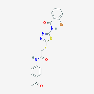 N-[5-({[(4-ACETYLPHENYL)CARBAMOYL]METHYL}SULFANYL)-1,3,4-THIADIAZOL-2-YL]-2-BROMOBENZAMIDE