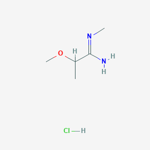 molecular formula C5H13ClN2O B2829496 2-methoxy-N-methylpropanimidamide hydrochloride CAS No. 2094608-81-6