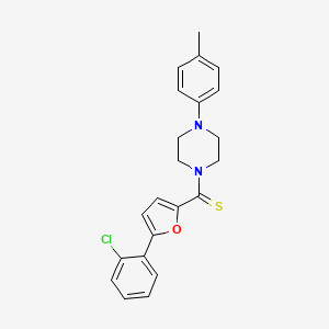 molecular formula C22H21ClN2OS B2829498 (5-(2-Chlorophenyl)furan-2-yl)(4-(p-tolyl)piperazin-1-yl)methanethione CAS No. 391890-96-3