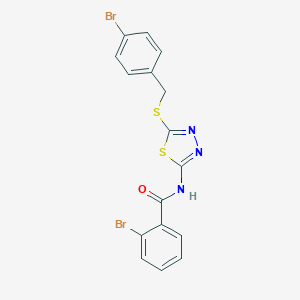 2-bromo-N-{5-[(4-bromobenzyl)sulfanyl]-1,3,4-thiadiazol-2-yl}benzamide