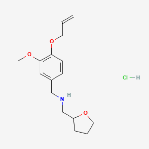 molecular formula C16H24ClNO3 B2829500 N-[4-(allyloxy)-3-methoxybenzyl]-N-(tetrahydrofuran-2-ylmethyl)amine hydrochloride CAS No. 1048673-90-0