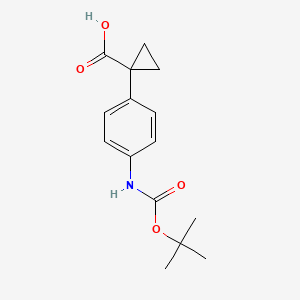 1-[4-[(2-Methylpropan-2-yl)oxycarbonylamino]phenyl]cyclopropane-1-carboxylic acid