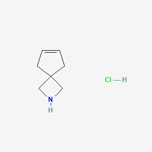 molecular formula C7H12ClN B2829534 2-Azaspiro[3.4]oct-6-ene hydrochloride CAS No. 2241131-01-9