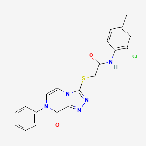 N-(2-chloro-4-methylphenyl)-2-((8-oxo-7-phenyl-7,8-dihydro-[1,2,4]triazolo[4,3-a]pyrazin-3-yl)thio)acetamide