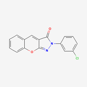 2-(3-chlorophenyl)chromeno[2,3-c]pyrazol-3(2H)-one