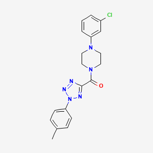 (4-(3-chlorophenyl)piperazin-1-yl)(2-(p-tolyl)-2H-tetrazol-5-yl)methanone