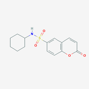 molecular formula C15H17NO4S B2829546 N-环己基-2-氧代-2H-香豆素-6-磺酰胺 CAS No. 942875-67-4
