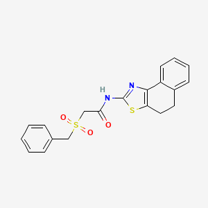 molecular formula C20H18N2O3S2 B2829548 2-(苄基磺酰基)-N-(4,5-二氢萘并[1,2-d]噻唑-2-基)乙酰胺 CAS No. 922449-96-5