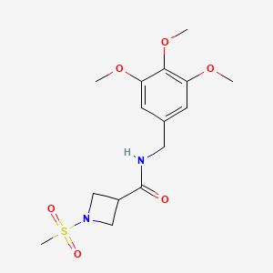 molecular formula C15H22N2O6S B2829550 1-(methylsulfonyl)-N-(3,4,5-trimethoxybenzyl)azetidine-3-carboxamide CAS No. 1428373-47-0