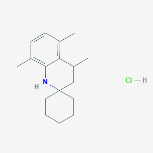 molecular formula C17H26ClN B2829551 4',5',8'-trimethyl-3',4'-dihydro-1'H-spiro[cyclohexane-1,2'-quinoline] hydrochloride CAS No. 1216747-19-1
