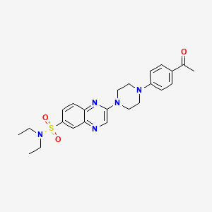 N-[2-(3-phenyl-1,2,4-oxadiazol-5-yl)-3-thienyl]-1H-indole-6-carboxamide
