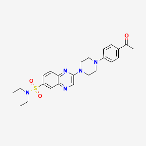 molecular formula C24H29N5O3S B2829559 N-[2-(3-苯基-1,2,4-噁二唑-5-基)-3-噻吩基]-1H-吲哚-6-甲酰胺 CAS No. 1189887-82-8