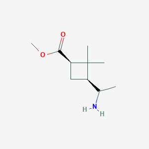 molecular formula C10H19NO2 B2829574 Methyl (1R,3S)-3-(1-aminoethyl)-2,2-dimethylcyclobutane-1-carboxylate CAS No. 2248223-93-8