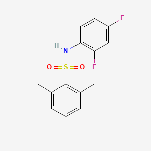 molecular formula C15H15F2NO2S B2829580 N-(2,4-difluorophenyl)-2,4,6-trimethylbenzenesulfonamide CAS No. 346696-71-7