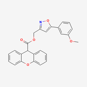 molecular formula C25H19NO5 B2829582 (5-(3-methoxyphenyl)isoxazol-3-yl)methyl 9H-xanthene-9-carboxylate CAS No. 953175-78-5