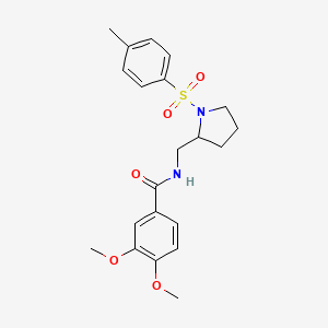3,4-dimethoxy-N-((1-tosylpyrrolidin-2-yl)methyl)benzamide