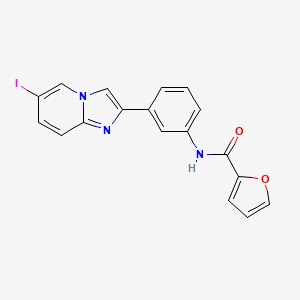 molecular formula C18H12IN3O2 B2829597 N-[3-(6-iodoimidazo[1,2-a]pyridin-2-yl)phenyl]-2-furamide CAS No. 439110-79-9