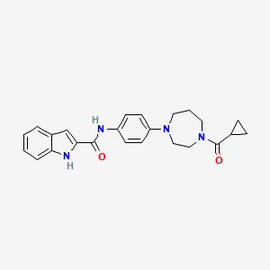 N-(4-(4-(cyclopropanecarbonyl)-1,4-diazepan-1-yl)phenyl)-1H-indole-2-carboxamide