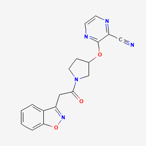 3-((1-(2-(Benzo[d]isoxazol-3-yl)acetyl)pyrrolidin-3-yl)oxy)pyrazine-2-carbonitrile