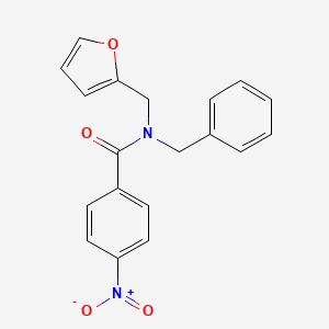 molecular formula C19H16N2O4 B2829601 N-benzyl-N-(furan-2-ylmethyl)-4-nitrobenzamide CAS No. 855711-25-0