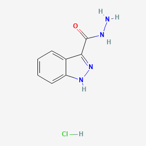 molecular formula C8H9ClN4O B2829620 1H-indazole-3-carbohydrazide hydrochloride CAS No. 2172221-89-3