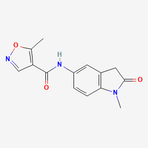 molecular formula C14H13N3O3 B2829621 5-methyl-N-(1-methyl-2-oxoindolin-5-yl)isoxazole-4-carboxamide CAS No. 1428348-90-6