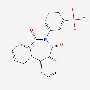 molecular formula C21H12F3NO2 B2829623 6-[3-(Trifluoromethyl)phenyl]benzo[d][2]benzazepine-5,7-dione CAS No. 84679-63-0