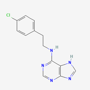 molecular formula C13H12ClN5 B2829626 N-[2-(4-chlorophenyl)ethyl]-7H-purin-6-amine CAS No. 228407-27-0