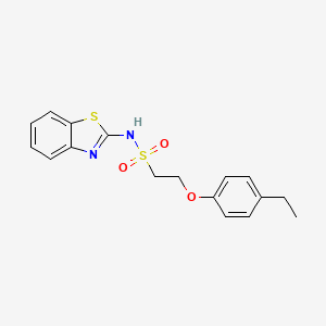 molecular formula C17H18N2O3S2 B2829631 N1-(苯并[d]噻唑-2-基)-2-(4-乙基苯氧基)乙烷磺酰胺 CAS No. 1351633-45-8