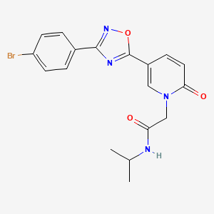 2-{5-[3-(4-bromophenyl)-1,2,4-oxadiazol-5-yl]-2-oxopyridin-1(2H)-yl}-N-(propan-2-yl)acetamide