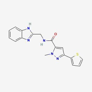 N-((1H-benzo[d]imidazol-2-yl)methyl)-1-methyl-3-(thiophen-2-yl)-1H-pyrazole-5-carboxamide