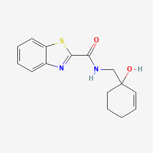 molecular formula C15H16N2O2S B2829655 N-[(1-hydroxycyclohex-2-en-1-yl)methyl]-1,3-benzothiazole-2-carboxamide CAS No. 2097933-22-5