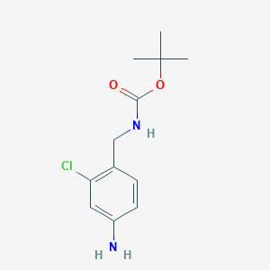 molecular formula C12H17ClN2O2 B2829663 N-Boc-4-amino-2-chlorobenzylamine CAS No. 400720-72-1