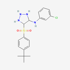 4-(4-tert-butylbenzenesulfonyl)-N-(3-chlorophenyl)-1H-1,2,3-triazol-5-amine
