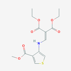 molecular formula C14H17NO6S B2829665 Diethyl 2-(((4-(methoxycarbonyl)thiophen-3-yl)amino)methylene)malonate CAS No. 124555-03-9