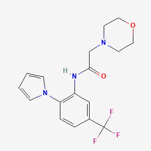 2-morpholin-4-yl-N-[2-pyrrol-1-yl-5-(trifluoromethyl)phenyl]acetamide