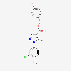 4-fluorobenzyl 1-(3-chloro-4-methoxyphenyl)-5-methyl-1H-1,2,3-triazole-4-carboxylate