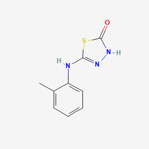 molecular formula C9H9N3OS B2829669 5-(2-Methylanilino)-3H-1,3,4-thiadiazol-2-one CAS No. 858007-69-9