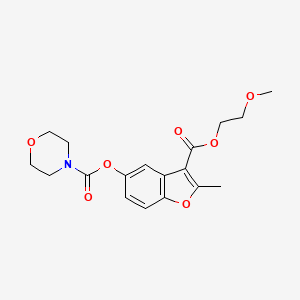 3-[(2-Methoxyethoxy)carbonyl]-2-methyl-1-benzofuran-5-yl morpholine-4-carboxylate