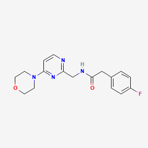 molecular formula C17H19FN4O2 B2829682 2-(4-fluorophenyl)-N-((4-morpholinopyrimidin-2-yl)methyl)acetamide CAS No. 1797805-27-6