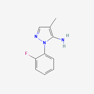 molecular formula C10H10FN3 B2829683 1-(2-Fluorophenyl)-4-methyl-1H-pyrazol-5-amine CAS No. 1448854-93-0