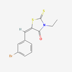 (5E)-5-[(3-bromophenyl)methylidene]-3-ethyl-2-sulfanylidene-1,3-thiazolidin-4-one