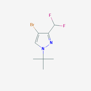molecular formula C8H11BrF2N2 B2829687 4-Bromo-1-tert-butyl-3-(difluoromethyl)pyrazole CAS No. 2248376-70-5
