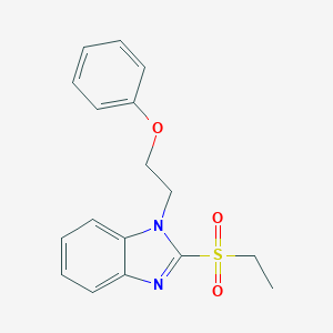 molecular formula C17H18N2O3S B282971 2-(ethylsulfonyl)-1-(2-phenoxyethyl)-1H-benzimidazole 